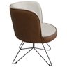 Poltrona Decorativa Chiara Corano Marrom/velosuede Off White - Nexta Casa - 7