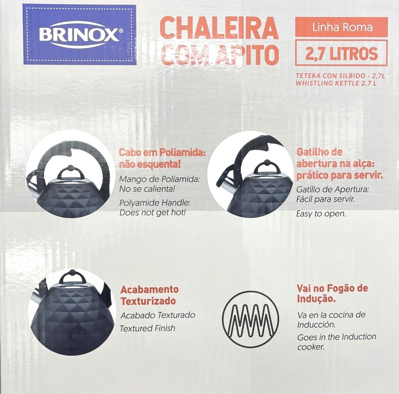 Chaleira com Apito Brinox 2,7 litros Verde - 8