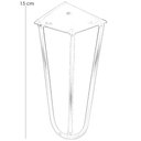 Ver imagem 5 de Kit 04 Pés de Ferro Aço Hairpin Legs 15 cm Bronze A01 Sofá Móveis Mesa - Inoviza