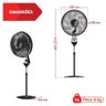Ventilador de Coluna Silencioso 180w 50cm Flow Turbo Wap - 2