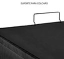 Ver imagem 2 de Cama Báu Box Base Blindado Solteiro Courino Preto