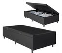 Ver imagem 1 de Cama Báu Box Base Blindado Solteiro Courino Preto