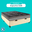 Ver imagem 4 de Cama Box Bau Bege Casal + Colchão D28 Conforto Paropas