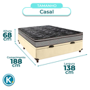 Ver imagem 3 de Cama Box Bau Bege Casal + Colchão D28 Conforto Paropas