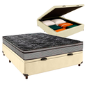 Ver imagem 1 de Cama Box Bau Bege Casal + Colchão D28 Conforto Paropas