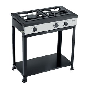 Fogão À Gás Clarice Semi-industrial Imperador 2 Bocas-preto e Branco