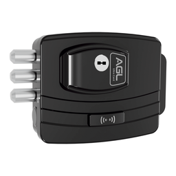 Fechadura eletrônica ultra card ajustável e-code preta AGL - 3