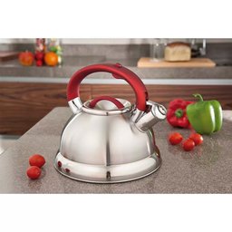 Chaleira Dilleta Vermelha em Aço Inox de 3 Litros - 7707 - Mor - 4