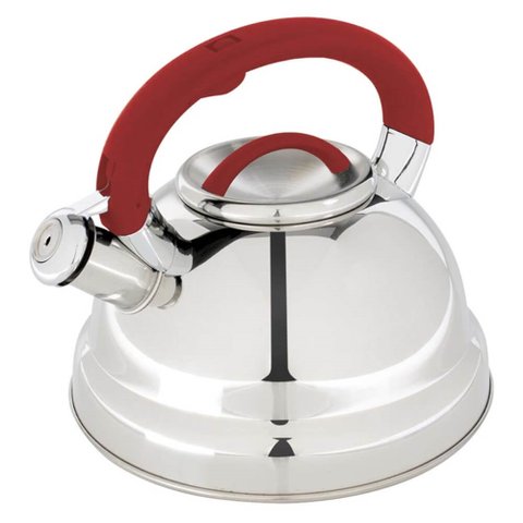 Chaleira Dilleta Vermelha em Aço Inox de 3 Litros - 7707 - Mor