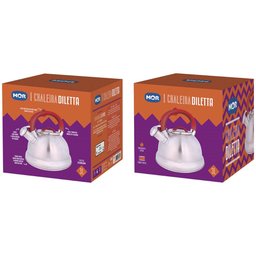 Chaleira Dilleta Vermelha em Aço Inox de 3 Litros - 7707 - Mor - 5