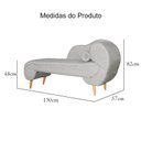 Ver imagem 5 de Divã Recamier Melissa Linho Lado Esquerdo