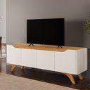 Ver imagem 5 de Rack para Tv 75'' Atenas 4 Portas 1.80m Mavaular:naturalle / Off