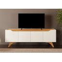 Ver imagem 3 de Rack para Tv 75'' Atenas 4 Portas 1.80m Mavaular:naturalle / Off