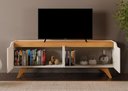 Ver imagem 4 de Rack para Tv 75'' Atenas 4 Portas 1.80m Mavaular:naturalle / Off