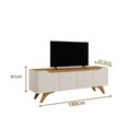 Ver imagem 2 de Rack para Tv 75'' Atenas 4 Portas 1.80m Mavaular:naturalle / Off