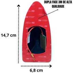 Antena Veicular de Teto Tipo Shark Tubarão Preto - 6