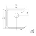 Ver imagem 4 de Cuba de Embutir Quadrum Aço Inox Design Collection 34 U - Tramontina 94900/513