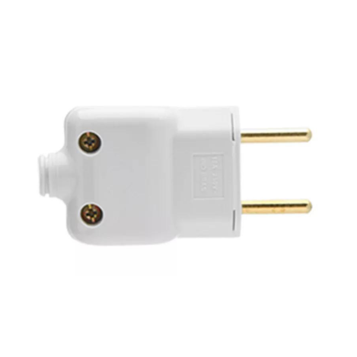 Pacote 10un Benjamin Tomada Pino Plug de Tomada 2P Macho 20A:Branco - 3