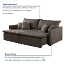 Ver imagem 5 de Sofá Cama em Madeira Eucalipto 180cm Detroid Yescasa