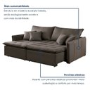 Ver imagem 4 de Sofá Cama em Madeira Eucalipto 180cm Detroid Yescasa