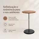 Ver imagem 3 de Kit 2 Mesas de Apoio Lateral em Madeira para Sala e Sofá Estilo Industrial Dois Tamanhos