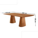 Ver imagem 2 de Mesa para Sala de Jantar Noronha 240cm Madeira Tampo Barril Laminado Moderna Mobília