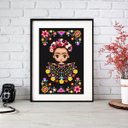 Ver imagem 1 de Quadro Frida Kahlo Peneaple 60x48cm:madeira Branca