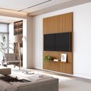 Ver imagem 5 de Painel Ripado para TV até 55 Polegadas 100% MDF 138,6cmx240cm Arbo Marrom Cedro