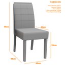 Ver imagem 2 de Conjunto Com 2 Cadeiras Para Sala de Jantar Isis Ypê Veludo Café LO02 New Ceval 13034/321 - YPE/LO02
