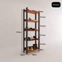 Ver imagem 5 de Sapateira Multiuso para Calçados 5 Andares Organizador Mdp 15mm Preto - Nature Preto - Nature