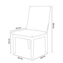 Ver imagem 4 de Kit com 6 Cadeiras Daniela Madeira Maciça Estofada para Mesa de Jantar Courino Preto 503
