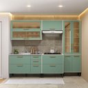 Ver imagem 1 de Cozinha Completa com Pia 5 Peças Bossa Nova Bertolini - Verde/branco