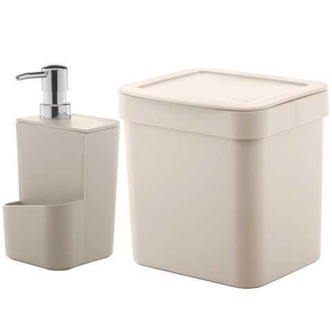 Utensílios de Cozinha Lixeira Trium 2,5l Porta Detergente ou