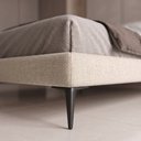 Ver mais imagens de Cama Base Box Queen Unique 158x198 Sommier Moderno Pés de Ferro Linho Bege - Desk Design
