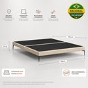 Ver imagem 4 de Cama Base Box Queen Unique 158x198 Sommier Moderno Pés de Ferro Linho Bege - Desk Design
