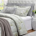 Ver imagem 1 de Kit Edredom Papillons Queen 180 Fios + Lençol 11 Peças - Cinza Floral