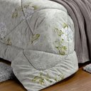 Ver imagem 2 de Kit Edredom Papillons Queen 180 Fios + Lençol 11 Peças - Cinza Floral