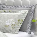 Ver imagem 3 de Kit Edredom Papillons Queen 180 Fios + Lençol 11 Peças - Cinza Floral