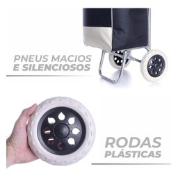 Carrinho de Compras Feira Supermercado Reforçado Sacola 30kg - 4