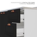 Ver mais imagens de Cozinha Pérola com Rodapé Completa 4 Peças Torre Quente Aéreo 3 Portas e Balcão 2 Gavetas 3 Portas Yescasa