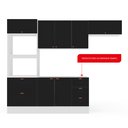 Ver imagem 3 de Cozinha Pérola com Rodapé Completa 4 Peças Torre Quente Aéreo 3 Portas e Balcão 2 Gavetas 3 Portas