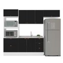 Ver imagem 6 de Cozinha Pérola com Rodapé Completa 4 Peças Torre Quente Aéreo 3 Portas e Balcão 2 Gavetas 3 Portas