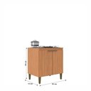 Ver imagem 4 de Balcao Cooktop 80 cm 5 Bocas Marrom/Freijó