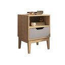 Ver imagem 2 de Mesa Cabeceira Mb 1095 c/1 Gaveta Mel/Cinza Movelbento
