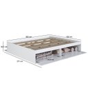 Ver imagem 5 de Cama Casal Queen Baú com 4 Portas Basculantes 160 Tókio Branco