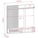 Ver imagem 5 de Painel Suspenso para Tv 55 Polegadas 1 Porta Basculante Isis Cinamomo/off White