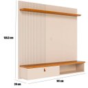 Ver imagem 3 de Painel Suspenso para Tv 55 Polegadas 1 Porta Basculante Isis Cinamomo/off White