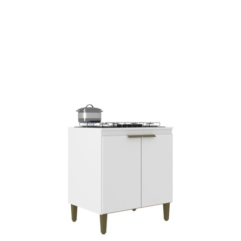 Balcao Cooktop 80 cm 5 Bocas Branco
