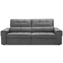 Ver imagem 3 de Sofá Retrátil Reclinável para Sala 3 Lugares 210cm Samir F04 Veludo Cinza Escuro - Lyam Decor