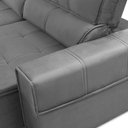 Ver mais imagens de Sofá Retrátil Reclinável para Sala 3 Lugares 210cm Samir F04 Veludo Cinza Escuro - Lyam Decor